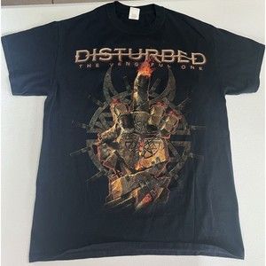 Disturbed Shirt Mens Sz M Med Black Concert Tee The Vengeful One World Tour 2016
